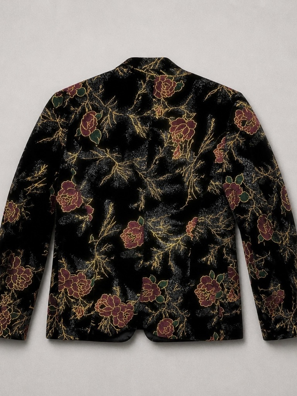 R&K Evening Floral Embroidered Velvet Jacket - Picture 4 of 4